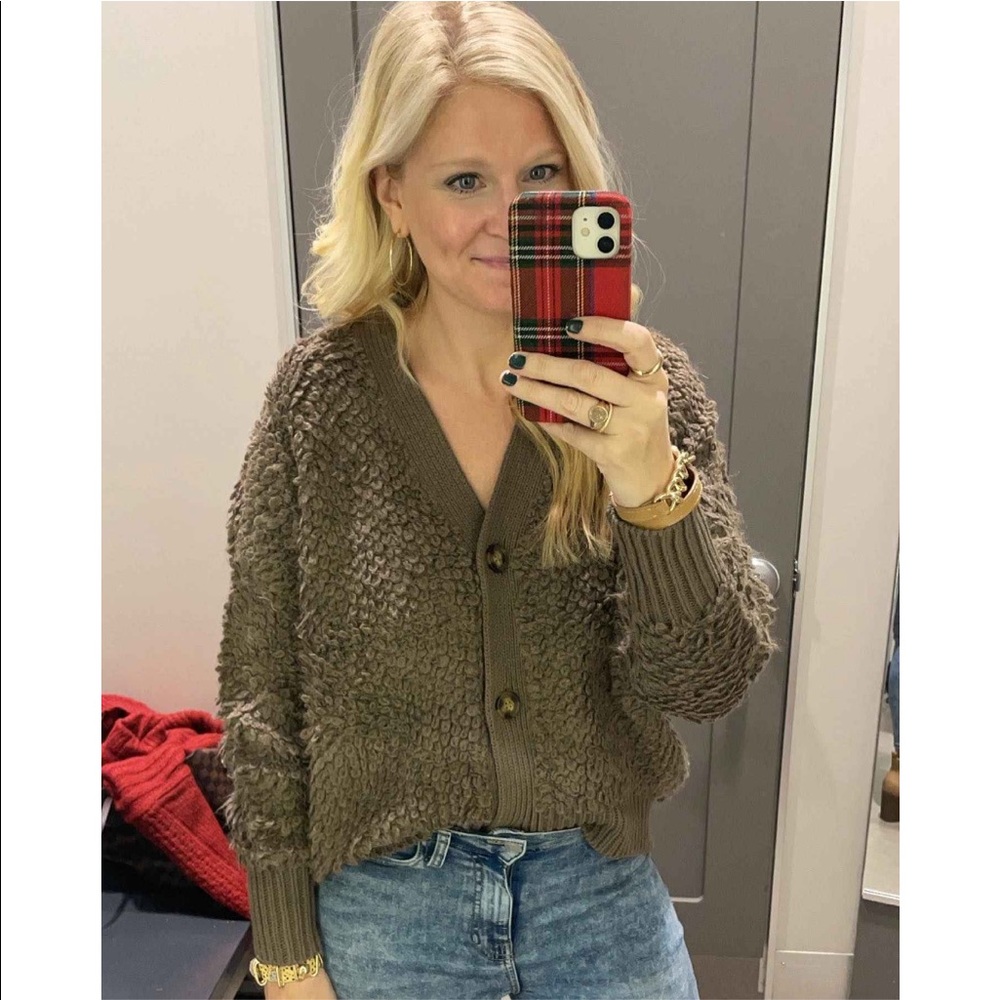 Brown cardigan
